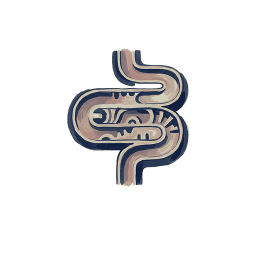 Pictogram of an abstract channel cross-section representing gut mechanics.